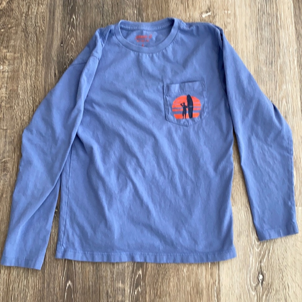 Boys Johnnie-O size 8 blue long sleeve shirt